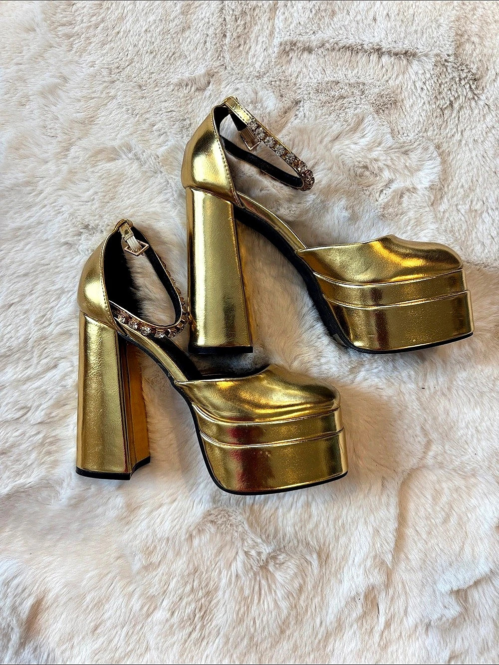 Gold Platform Heels